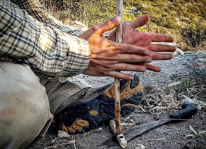 wilderness survival tips - hand drill friction fire method